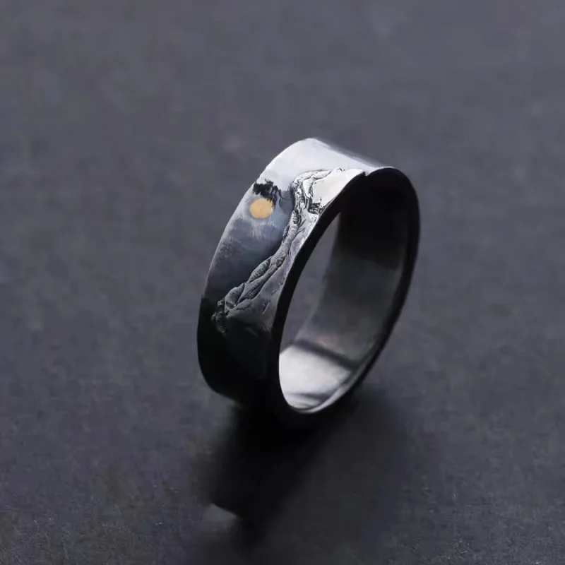 Ethnic Fashion Meaning - Anillo de estilo étnico, montaña elevada