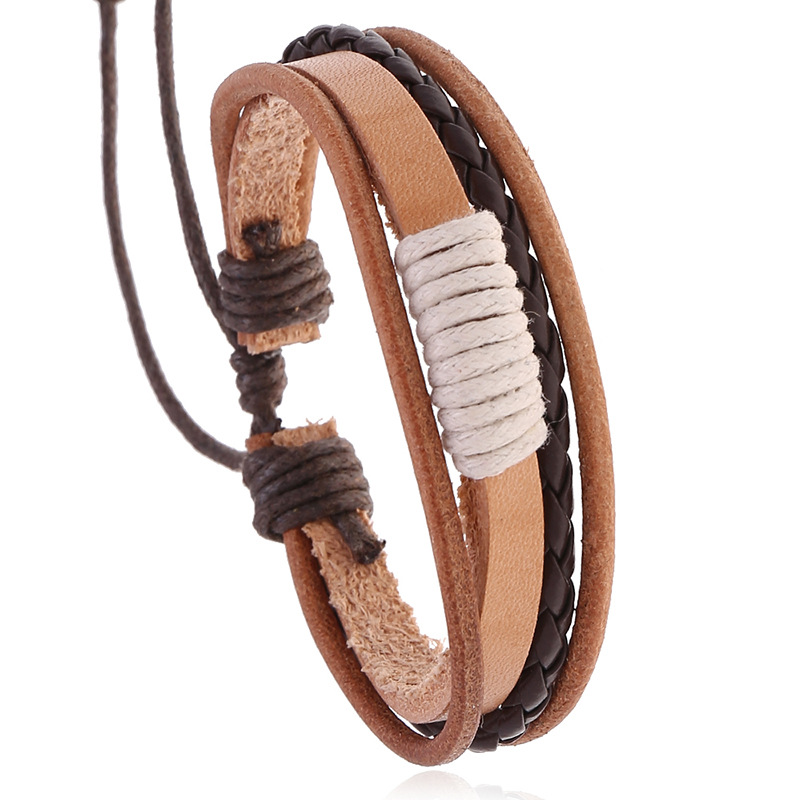 Ethnic Fashion Pk - 2025 Pulsera de cuero para hombre,