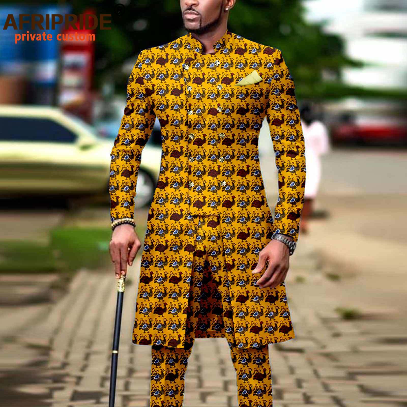 African Ankara Print - Traje para hombre, ropa africana, chaqueta