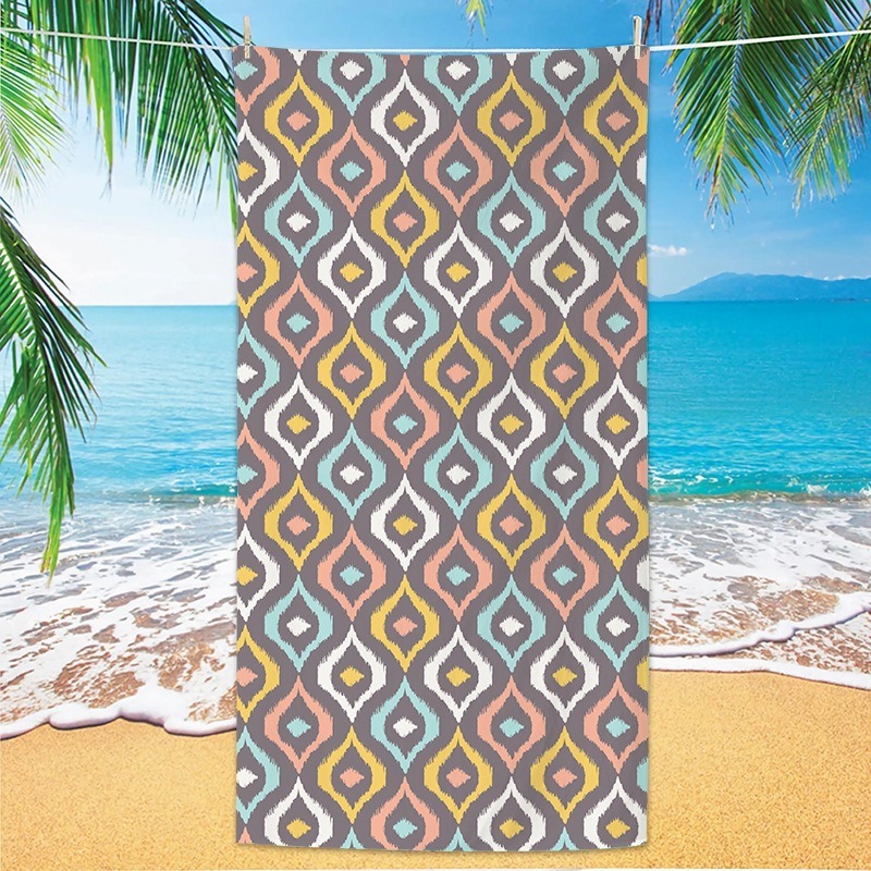 Ikat Woven Fabric - Toalla de baño de secado rápido