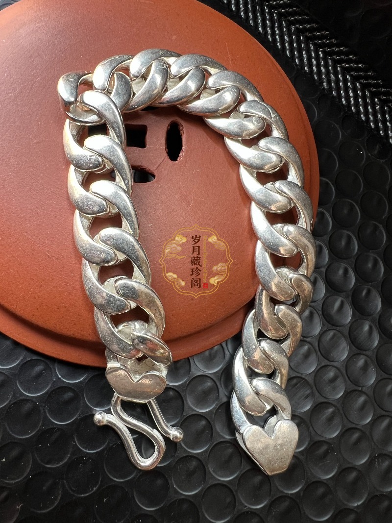 Y2K Ethnic Fashion - Pulsera Étnica Tibetana de Plata Vintage