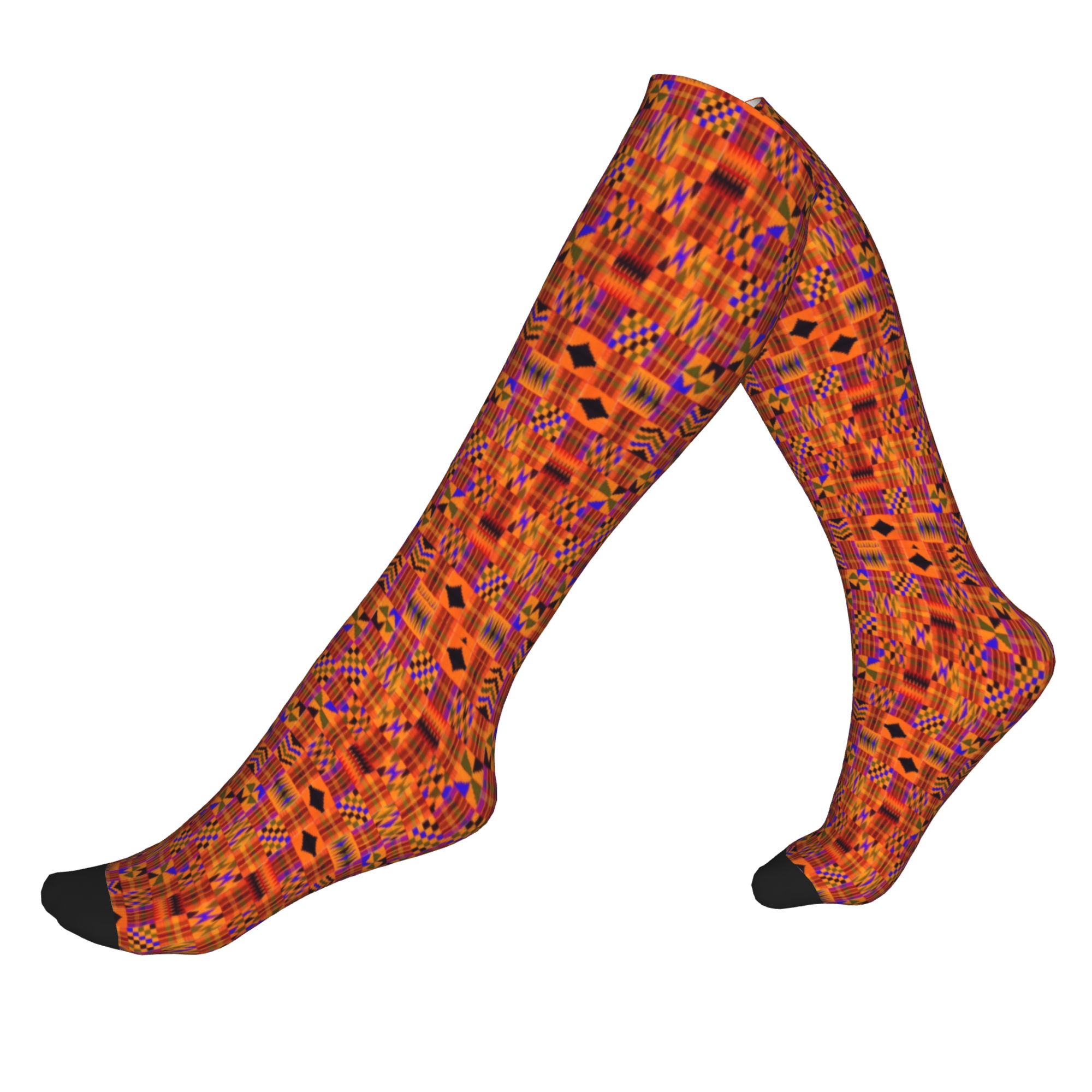 African Ankara Print - Calcetines Kawaii con estampado étnico tribal