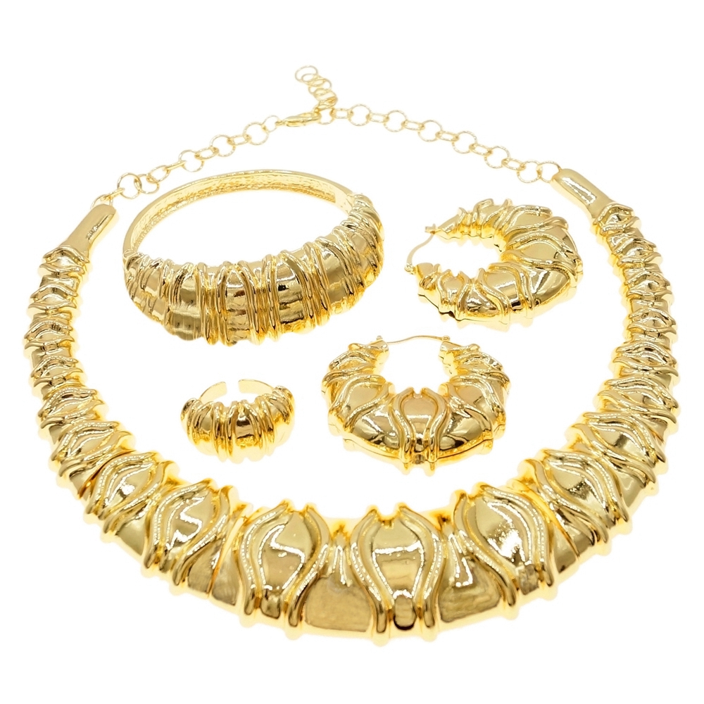 Latest Ethnic Fashion For Women - Última moda Dubai collar chapado en