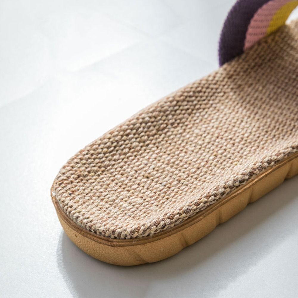Ethnic Style - Pantuflas de Lino de Estilo Étnico,