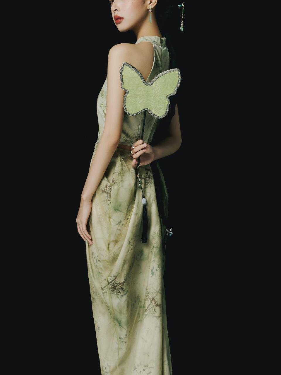 Nuevo Vestido Verde Estilo Chi - Ethnic Fashion Studio reseña y precio