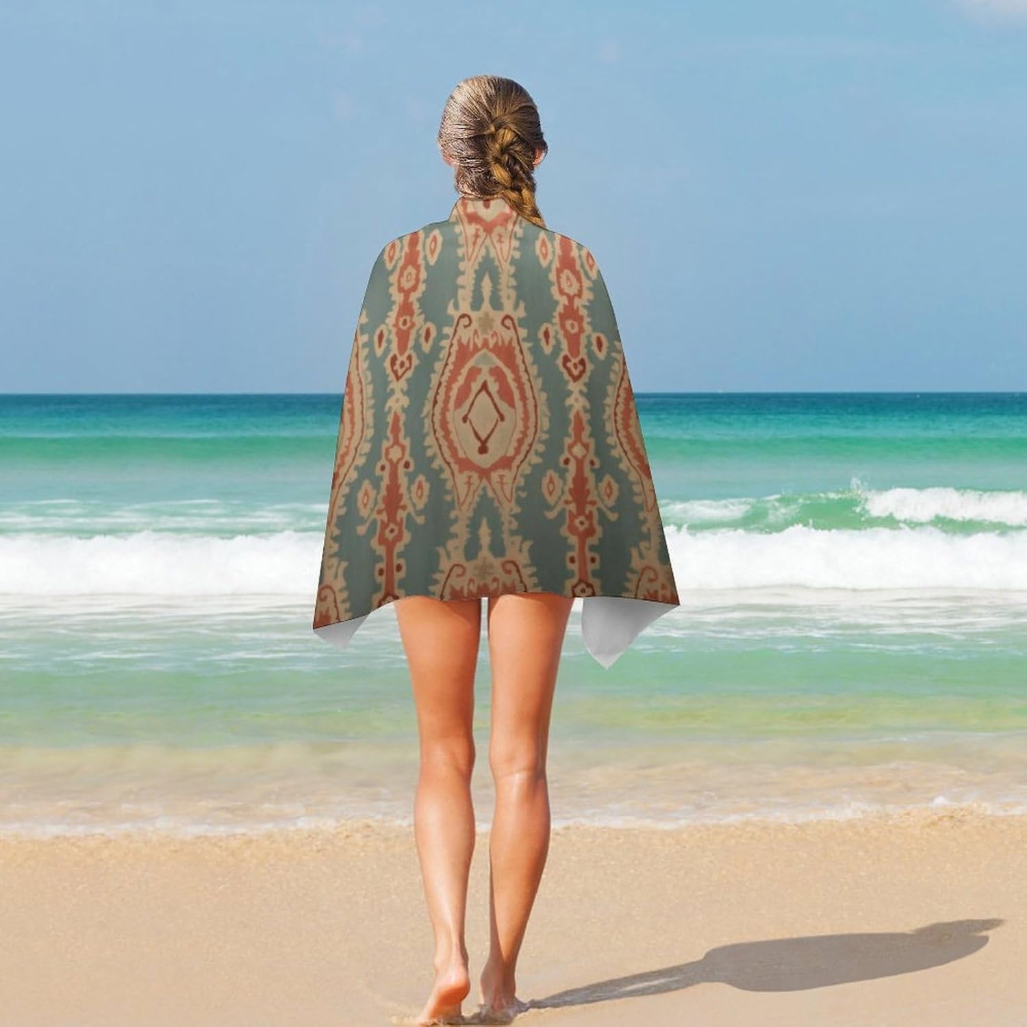 Toallas de Playa con Diseño de - Ikat Woven Fabric reseña y precio