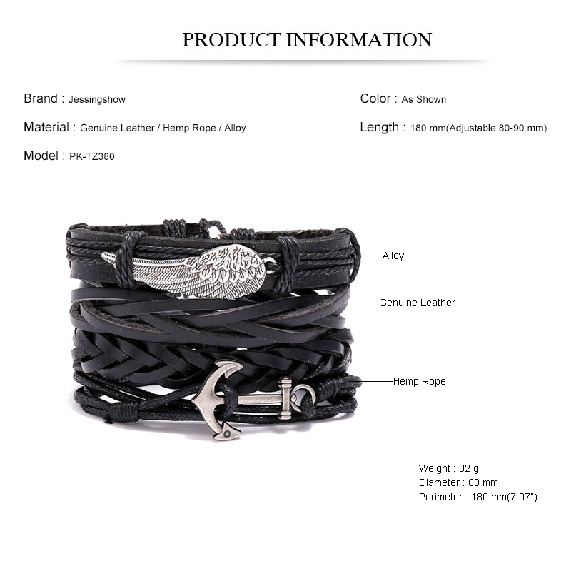 Pulseras de cuero de ala de en - Ethnic Fashion Pk reseña y precio