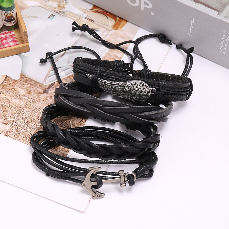 Pulseras de cuero de ala de en - Ethnic Fashion Pk reseña y precio