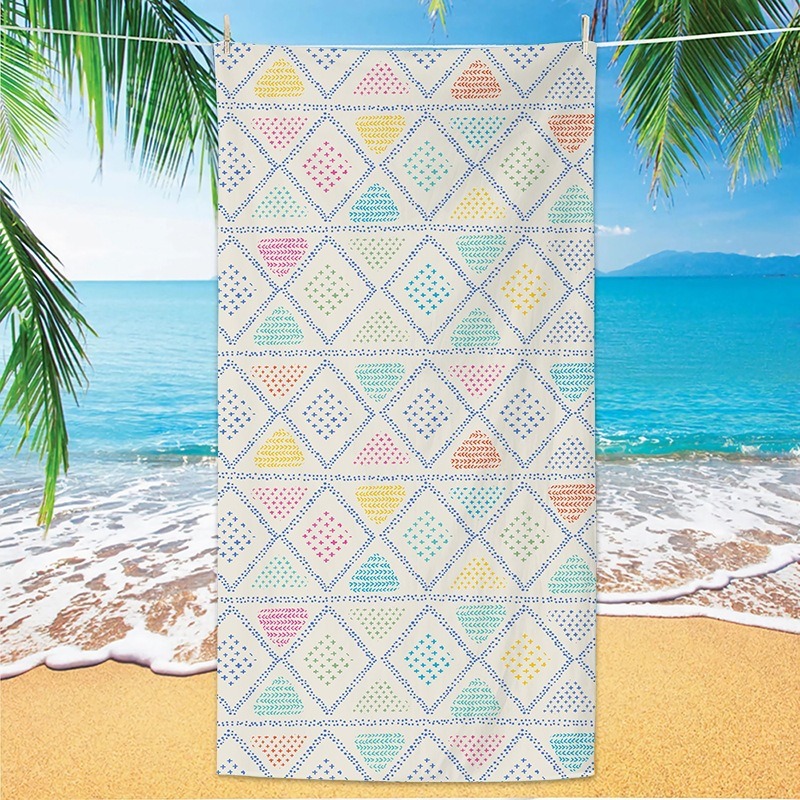 Toalla de baño de secado rápid - Ikat Woven Fabric reseña y precio