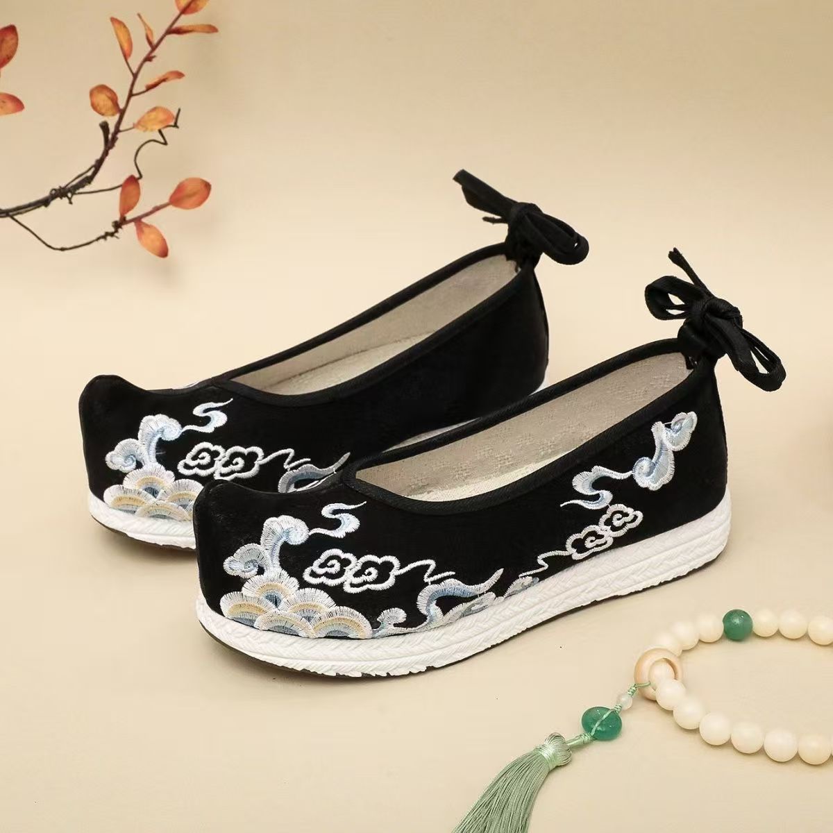 Zapatos Hanfu bordados de tall - Ethnic Style reseña y precio