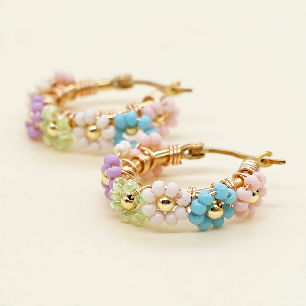 Pendientes bohemios Miyuki con - Latest Ethnic Fashion For Women reseña y precio