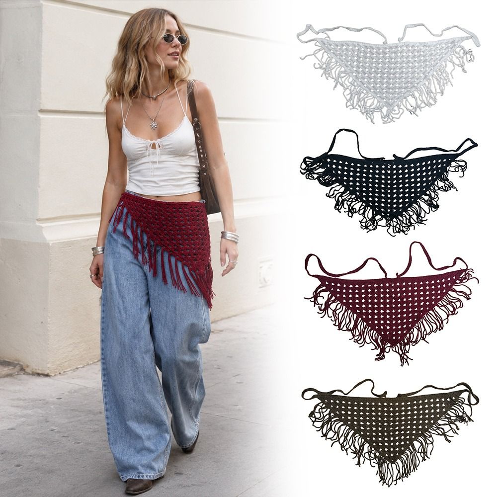 Cinturón de moda con flecos y  - Y2K Ethnic Fashion reseña y precio